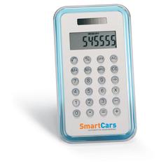 Vue Calculatrice dual 8 chiffres - Culca de couleur bleu| Krokrodeal