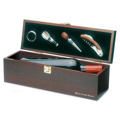 Coffret à vin en bois - Costieres publicitaire pas cher
