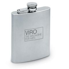 Vue Grande flasque en inox mat - Slimmy flask de couleur gris| Krokrodeal