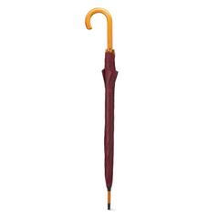 Vue Parapluie avec poignée en bois - Cumuli de couleur rouge| Krokrodeal