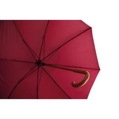 Vue Parapluie avec poignée en bois - Cumuli de couleur rouge| Krokrodeal
