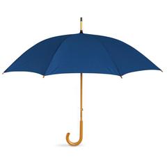 Vue Parapluie avec poignée en bois - Cala de couleur bleu| Krokrodeal
