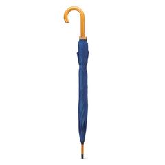 Vue Parapluie avec poignée en bois - Cala de couleur bleu| Krokrodeal