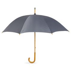 Vue Parapluie avec poignée en bois - Cala de couleur gris| Krokrodeal