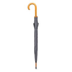 Vue Parapluie avec poignée en bois - Cala de couleur gris| Krokrodeal