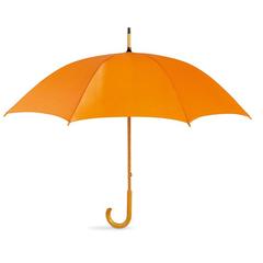 Vue Parapluie avec poignée en bois - Cala de couleur orange| Krokrodeal
