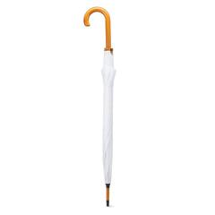 Vue Parapluie avec poignée en bois - Cala de couleur blanc| Krokrodeal