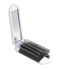 Vue Brosse pliable avec miroir - Always de couleur blanc| Krokrodeal