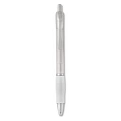 Vue Stylo bille grip caoutchouc - Manors de couleur blanc| Krokrodeal