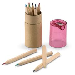 Vue Tube 12 crayons de couleur - Lambut de couleur rouge| Krokrodeal