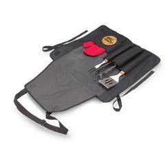 Vue Tablier gants et outils BBQ - Donau east de couleur noir| Krokrodeal