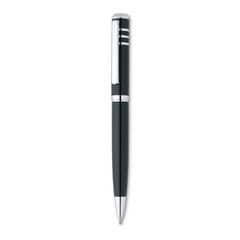 Vue Stylo-bille twist laqué - Olympia de couleur noir| Krokrodeal