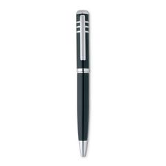 Vue Stylo-bille twist laqué - Olympia de couleur noir| Krokrodeal