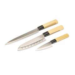 Vue Set 3 couteaux style japonais - Taki de couleur -| Krokrodeal
