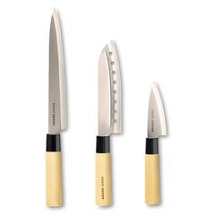 Vue Set 3 couteaux style japonais - Taki de couleur -| Krokrodeal
