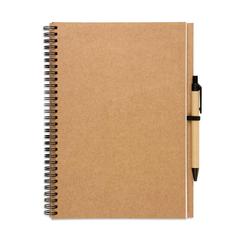Vue Bloc-notes recyclé 100 pages - Bloquero plus de couleur marron| Krokrodeal
