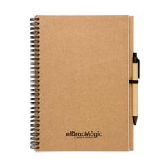 Vue Bloc-notes recyclé 100 pages - Bloquero plus de couleur marron| Krokrodeal