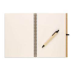 Vue Bloc-notes recyclé 100 pages - Bloquero plus de couleur noir| Krokrodeal