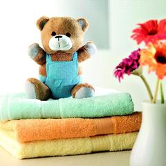 Vue Ourson en peluche - Nico de couleur bleu| Krokrodeal