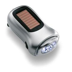 Vue Torche solaire et à dynamo - Dynasol de couleur gris| Krokrodeal