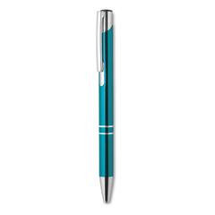 Vue Stylo-poussoir à l'encre noire - Bern de couleur bleu| Krokrodeal