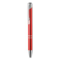 Vue Stylo-poussoir à l'encre noire - Bern de couleur rouge| Krokrodeal