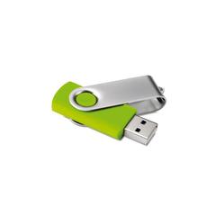 Vue Techmate. USB flash 16GB - Techmate pendrive de couleur vert| Krokrodeal