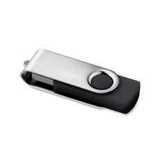 Vue Techmate. USB flash 16GB - Techmate pendrive de couleur noir| Krokrodeal