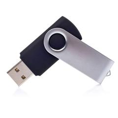 Vue Techmate. USB flash 16GB - Techmate pendrive de couleur noir| Krokrodeal