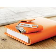 Vue Techmate. USB flash 16GB - Techmate pendrive de couleur orange| Krokrodeal