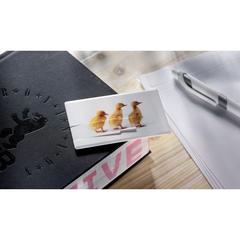 Vue Creditcard. USB flash 4GB - Memorama de couleur blanc| Krokrodeal