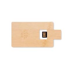 Vue USB 16GB boitier bambou - Creditcard plus de couleur marron| Krokrodeal
