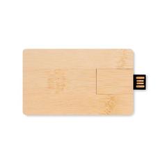 Vue USB 16GB boitier bambou - Creditcard plus de couleur marron| Krokrodeal
