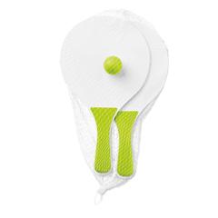 Vue Set tennis de plage - Mini match de couleur vert| Krokrodeal