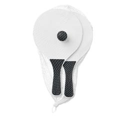Vue Set tennis de plage - Mini match de couleur noir| Krokrodeal