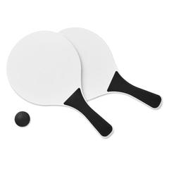 Vue Set tennis de plage - Mini match de couleur noir| Krokrodeal