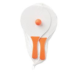 Vue Set tennis de plage - Mini match de couleur orange| Krokrodeal