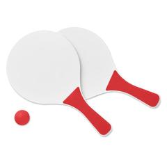 Vue Set tennis de plage - Mini match de couleur rouge| Krokrodeal