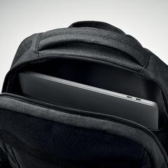 Vue Sac pour ordinateur RPET 600D - Waipio de couleur noir| Krokrodeal