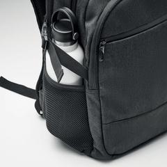 Vue Sac pour ordinateur RPET 600D - Hana de couleur noir| Krokrodeal