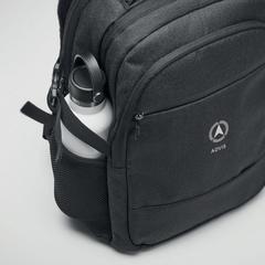 Vue Sac pour ordinateur RPET 600D - Hana de couleur noir| Krokrodeal