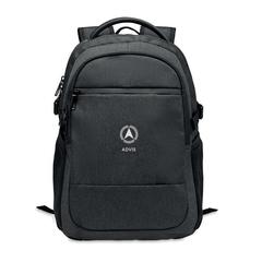 Vue Sac pour ordinateur RPET 600D - Hana de couleur noir| Krokrodeal