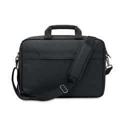 Vue Sac pour ordinateur RPET 600D - Rocky de couleur noir| Krokrodeal