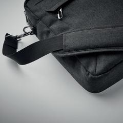 Vue Sac pour ordinateur RPET 600D - Rocky de couleur noir| Krokrodeal
