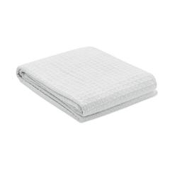 Vue Couverture en coton 350 gr/m² - Gusto de couleur blanc| Krokrodeal