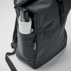 Vue Sac pour ordinateur RPET 300D - Valley rollpack de couleur noir| Krokrodeal