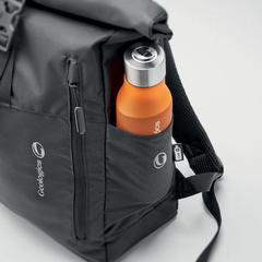Vue Sac pour ordinateur RPET 300D - Valley rollpack de couleur noir| Krokrodeal