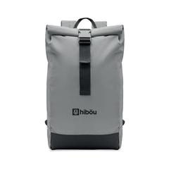 Vue Sac enroulable réfléchissant - Bright rollpack de couleur gris| Krokrodeal