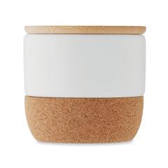 Vue Bougie en cire végétale 80 gr - Menkaure de couleur blanc| Krokrodeal