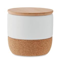 Vue Bougie en cire végétale 80 gr - Menkaure de couleur blanc| Krokrodeal